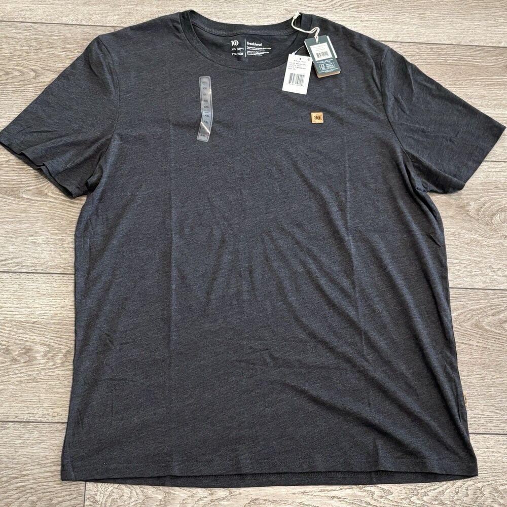 Tentree‎ Baker T-Shirt Mens XXL Treeblend Heathered Black Casual Outdoors NWT